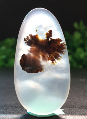天然水草玛瑙风景吊坠一物一图