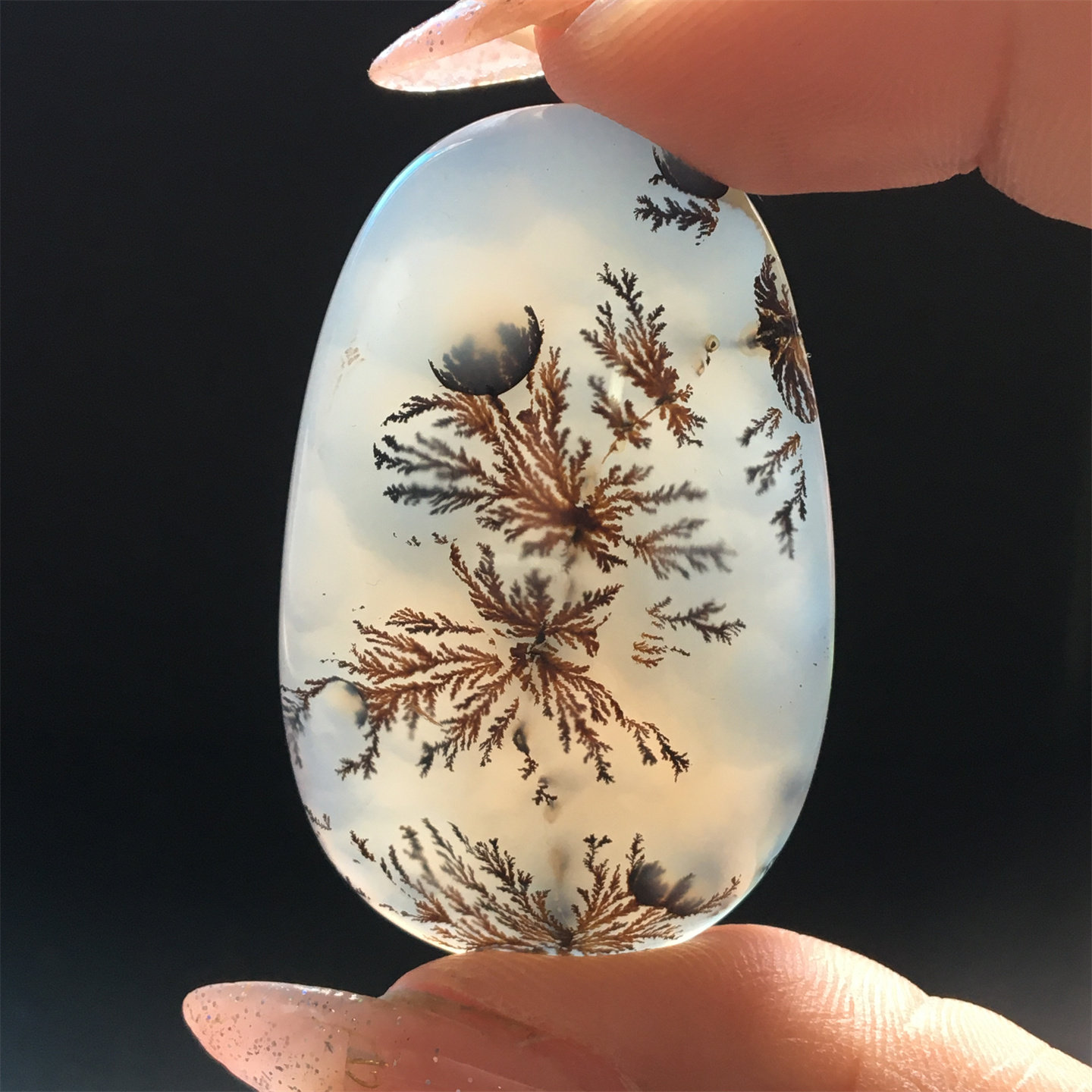 马料海洋玉髓吊坠方牌风景奇石草花玛瑙摆件一景一物精品像形T2