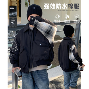 源源家童装 新款 男童棉服冬季 2023新款 儿童夹克加厚宝宝棉衣男孩潮