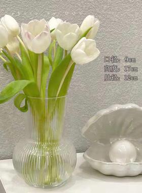 境北欧简约级跨感玻璃风00236花创意摆件居干花水培摆家件厂家