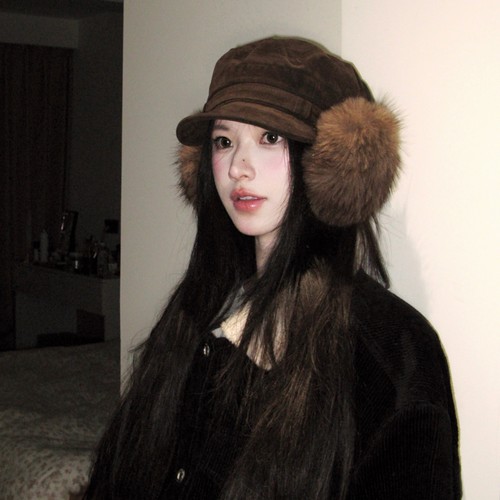 陈哈哈暖暖小狐~仿狐狸毛大号毛绒耳捂子保暖护耳冬季耳罩女耳套