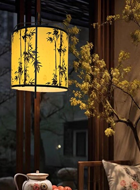 新中式餐饮店吊灯国潮风饭店餐厅专用灯火锅店走廊装饰灯笼灯具