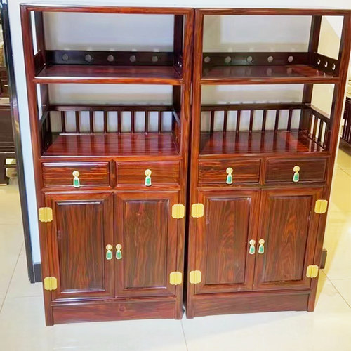 红木餐边柜花梨木客厅边柜储物柜实木中式组合橱柜刺猬紫檀茶水柜