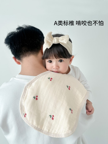 【a类 婴儿竹棉拍嗝巾】竹棉纱布宝宝护肩防溢奶防口水拍嗝巾
