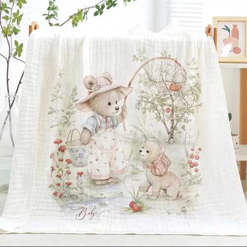 【准备2-3条 | 竹棉纱布浴巾】新生婴儿a类洗澡纱布盖毯吸水浴巾