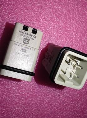 HARTING连接器09200042634公芯HAN-4A-M-QL弹片接线0.5-1.5mm原装
