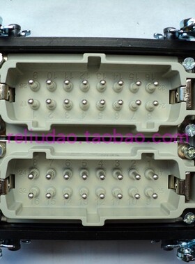 EPIC连接器10132000双扣底座H-B-32-AG双排16针德国原装65*112MM
