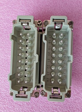 WAIN连接器HE-016-MS数字17-32公芯1220160120002双排HE-032唯恩