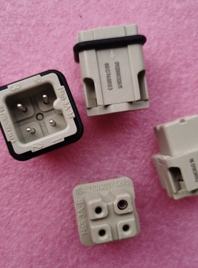 HARTING连接器09200032711母芯4针HAN-3A-F三针四孔10A/250V原装
