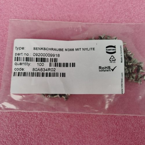 09200009918连接器HARTING螺丝M3