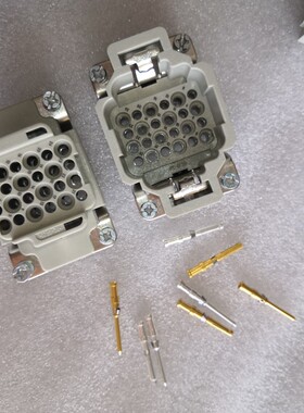 HARTING连接器09160243001公母芯09160243101浩亭10A250V原装24DD