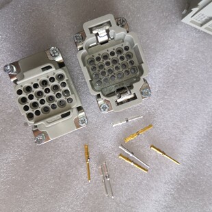 HARTING连接器09160243001公母芯09160243101浩亭10A250V原装24DD