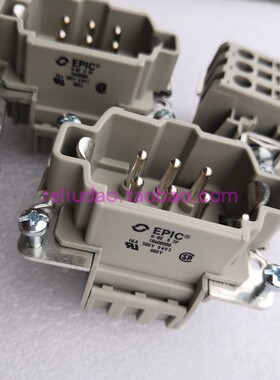 EPIC连接器H-BE-6-SF六针公芯10400000弹片式16A500V德国10401000