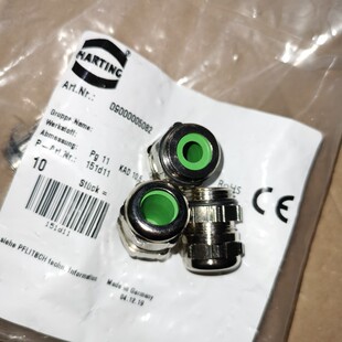 HARTING连接器格兰头09000005082金属接头PG11德制KAD10.5-7.0MM
