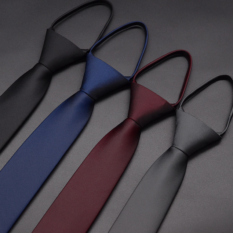 易拉得男士商务拉链式领带宽8CM