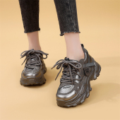 加绒保暖舒适轻便运动鞋 休闲显瘦时尚 冬季 女2025新款 女 百搭老爹鞋