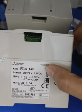 三菱 模拟量输出模块 FX3U4AD 成色如图 包好包邮咨询维修咨询维