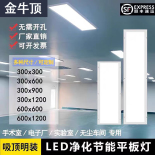 300x1200净化灯led洁净灯30x90医院手术室无尘车间平板明装吸顶灯