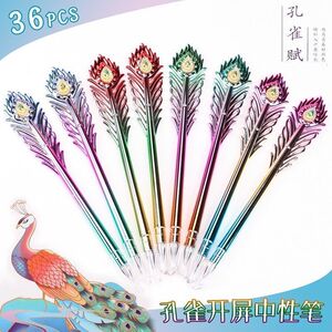 炫彩孔雀羽毛0.5中性笔