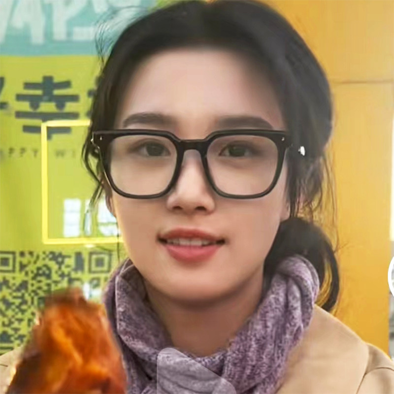 卢昱晓同款眼镜素颜黑框显脸小女圆脸大脸潮方形大框防蓝光男装饰