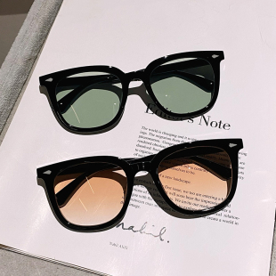 海边拍照墨镜绿色女款 网红太阳镜男防紫外线 高级感显脸小2025新款