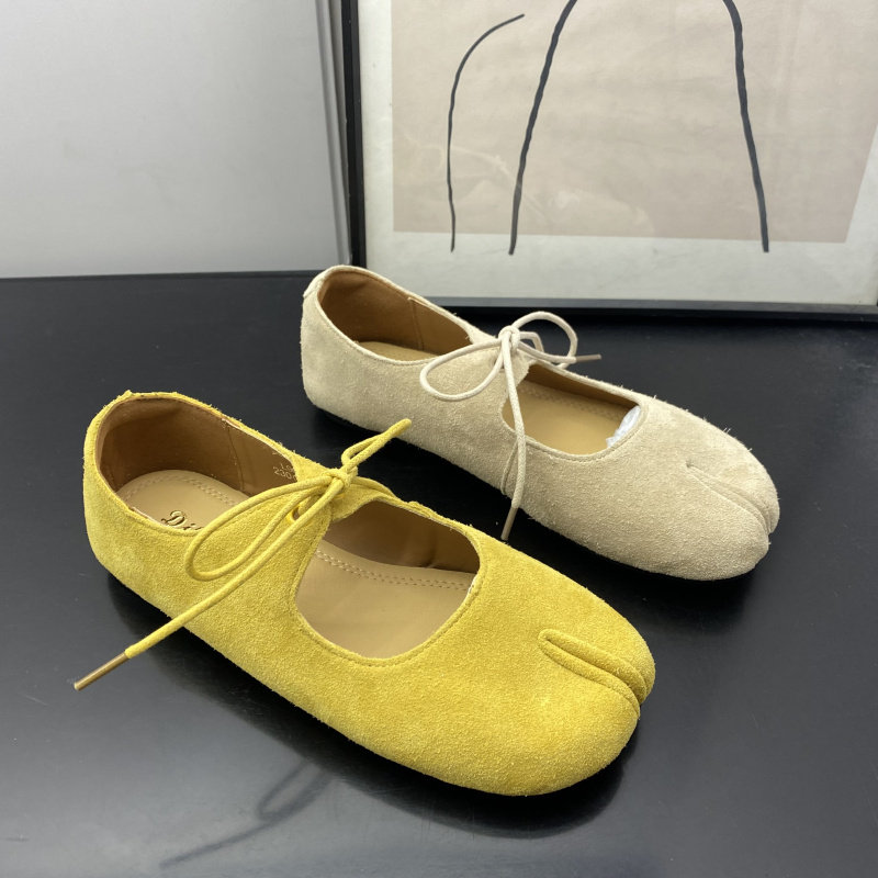 26春款法式复古风分趾鞋女系带浅口平底芭蕾舞鞋舒适气质单鞋女,女鞋,时尚芭蕾鞋,淘宝优惠券,粉丝福利购,淘宝优惠卷