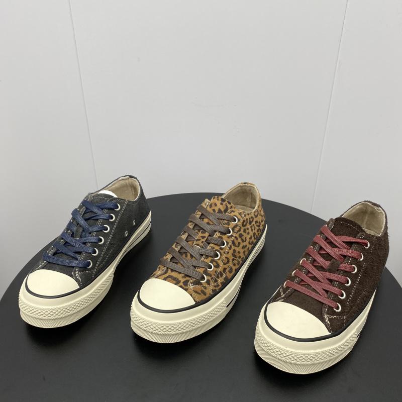 磨砂牛皮休闲板鞋学院风豹纹