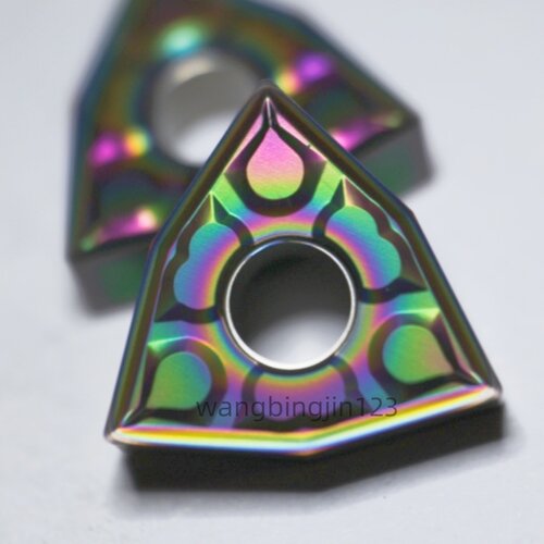 淬火钢专用刀片桃型数控车刀片WNMG080404七彩外圆三角形加硬刀粒