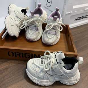 儿童简约款 40码 皮面老爹鞋 单鞋 男女童防滑运动鞋 2026春款