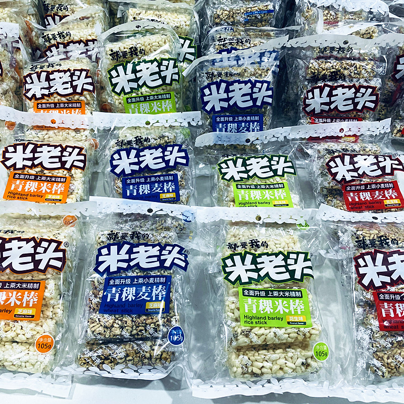 米老头青稞米棒麦棒芝麻味零食