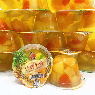 蜡笔小新大杯果肉果冻200g杯装蜜桔什锦菠萝多口味整箱混装水果肉