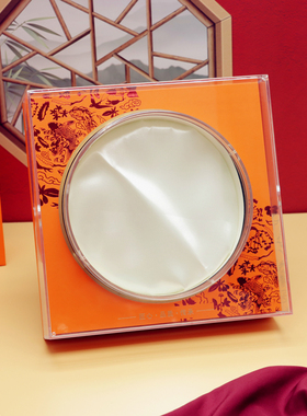 橙色通用包装盒250g500g元贝鲍鱼海参茸片水晶圆形内胆礼品盒空盒