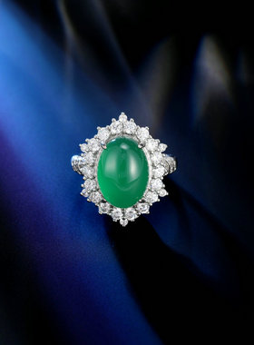 新中式高级感气质指环仿玉髓戒指