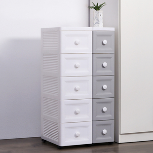 18/25/37cm夹缝收纳柜抽屉式厨房卫生间储物柜子塑料缝隙置物窄柜