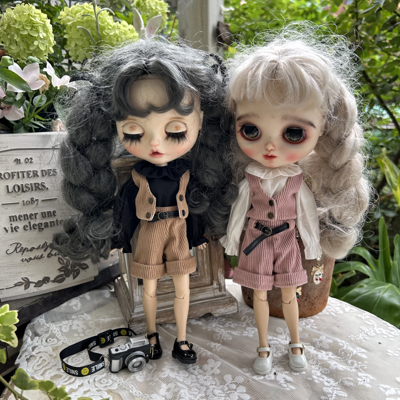 blythe小布娃娃衣服马甲短裤套装图片