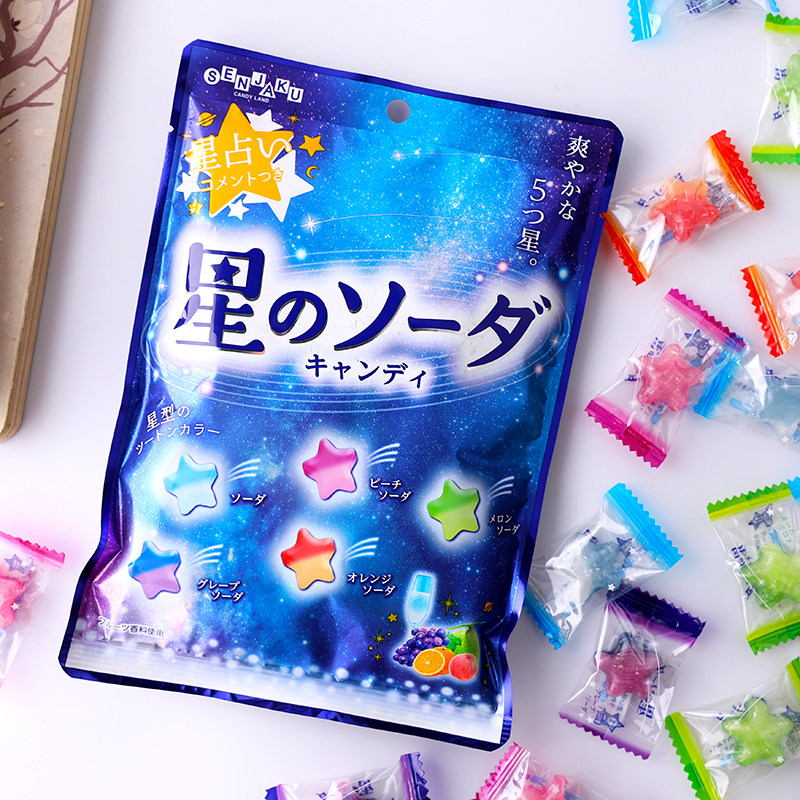 日本进口扇雀饴星星水果糖果五种什锦SENJAKU白桃结婚喜糖硬零食