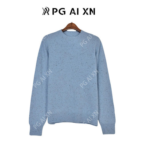 【一一专享】100%纯毛一线七针点子纱半高领 PGXN2342