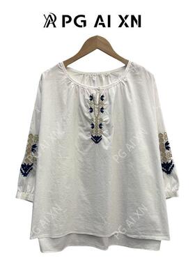 【一一专享】PG Ai XN/品归 春夏季新品民族风刺绣衬衣 PGXN 2664