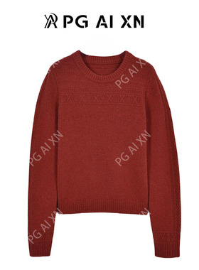 【甜馨专享】PG Ai XN/品归复古提花时尚100%绵羊毛毛衫 2994