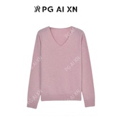 2997 PGXN 甜甜粉丝专享 100%绵羊毛一线成衣V领