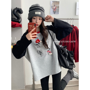 STUDIO tee长袖 2026年春款 卡通大版 T恤08917 上新爆款 奶思家NICE