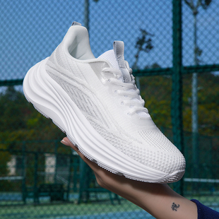 跑步女中考体育考试专用运动鞋女款初中生轻便减震软底超轻跑步鞋