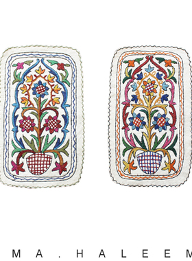 RIMA进口手工绣花山羊毛毡装饰壁挂毯地垫地毯游牧民族小众复古