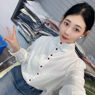 宽松秋冬新款 合集 打底纯棉长袖 女 E400 E351 衬衫