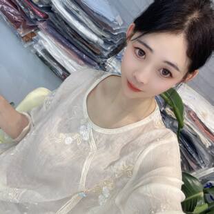 [苎麻上衣合集]高品质夏季新款苎麻短袖百搭衬衫女(V051-V100）