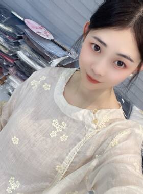 兜兜[苎麻上衣合集]高夏季新款苎麻短袖百搭衬衫女(V751-V800）