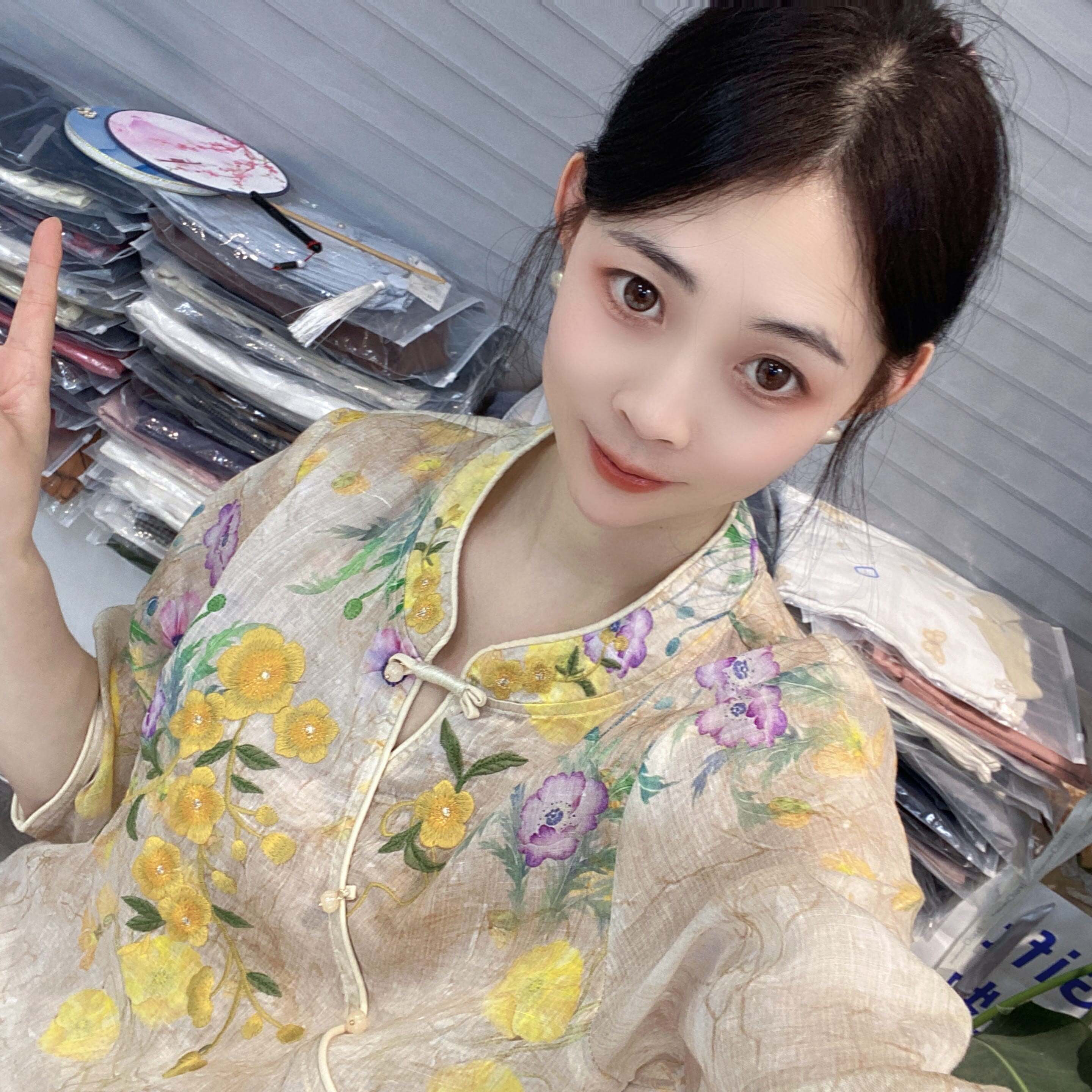 兜兜[苎麻上衣合集]高夏季新款苎麻短袖百搭衬衫女(C201-C250）