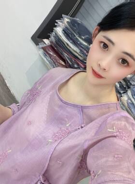 [苎麻上衣合集]高品质夏季新款苎麻短袖百搭衬衫女(S601-S650）