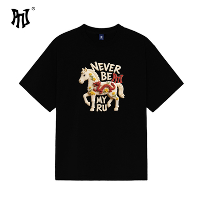 PNJ龙马精神印花短袖美式T恤