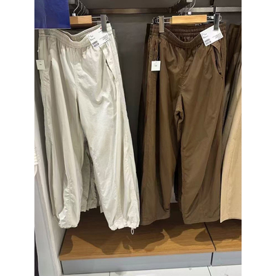 女装保暖伞兵裤休闲直筒长裤百搭休闲裤工装裤子25秋冬新款479402